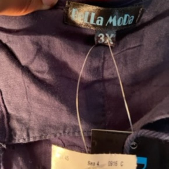 NWT, Bella Moda, Blue Knee Length Dress - Picture 5 of 5